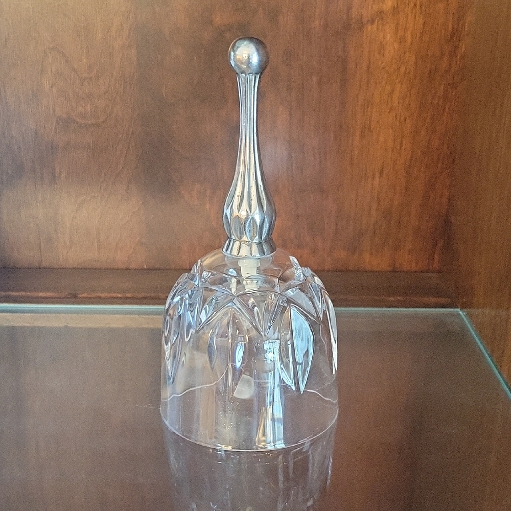 Elegant Silver and Clear Glass Bell